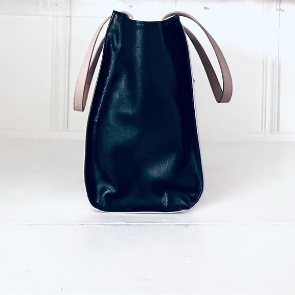 Colorblock Leather Satchel Shoulder Bag by Emma Fox - Picture 4 of 8